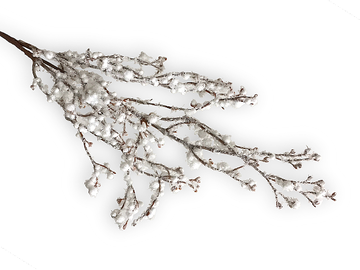 Dekorační vánoční větvička dlouhá 60cm - zamrzlá
