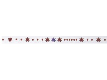 Dekorační WASHI páska 10mm 15m - hvězdy