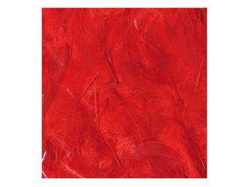 Dekorační aranžérská peříčka 10g - červené