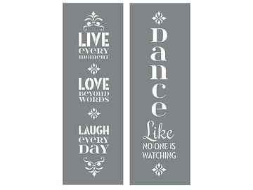 Dekorační šablony Live Love Laugh Dance