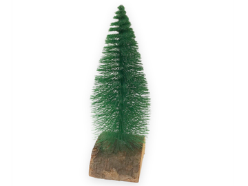 Dekorační velurový vánoční stromeček zelený 18cm