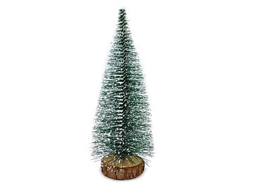 Dekorační zasněžený vánoční stromeček zelený 21cm