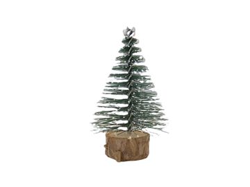 Dekorační zasněžený vánoční stromeček zelený 8cm