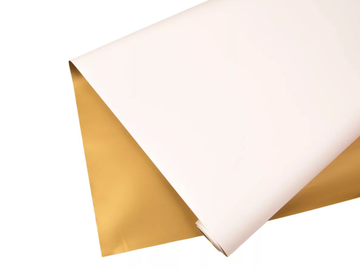 Deluxe balící papír 58cm 10m oboustranný - bílo zlatý