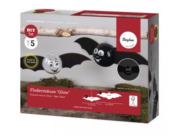 Dětská kreativní Halloweenská sada - svítící netopýři