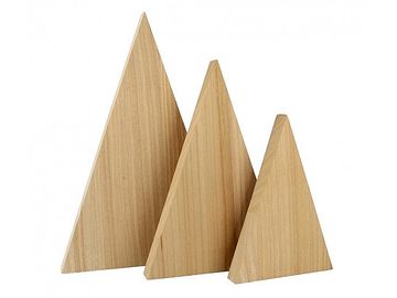 Dřevěná dekorace 3v1 - trojúhelníky