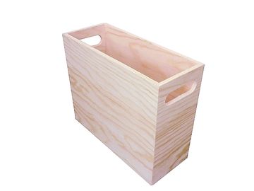 Dřevěná krabice, pořadač s otvory 25cm