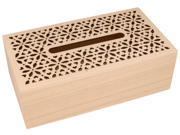 Dřevěná krabička ARTEMIO box na ubrousky - folk vzor