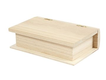 Dřevěná krabička - kniha 14x9cm