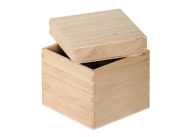 Dřevěná krabička - otevíratelná kostka