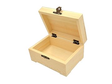 Dřevěná krabička - truhlička 12,5x9x6,3cm