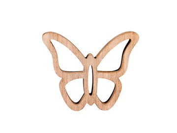 Dřevěná MDF dekorace 14cm - malý motýl