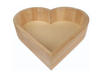 Dřevěná miska srdce - 22x19cm