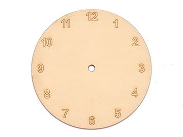 Dřevěná podložka k hodinám - arabská čísla - kruh 15cm