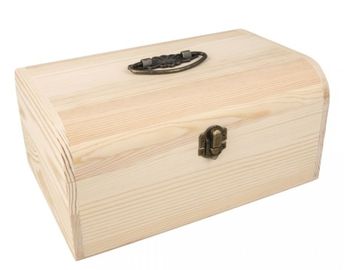 Dřevěná krabice - kufřík oblý 24x15cm