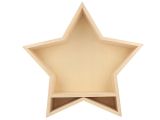 Dřevěná závěsná polička 30cm - hvězda