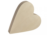 Dřevěné dekorační srdce tlusté 20cm