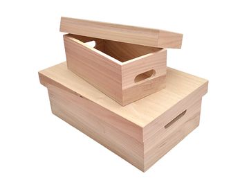 Dřevěné krabice - sada 2ks