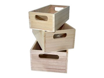 Dřevěné mini bedničky 3ks