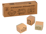Dřevěné mini razítka ARTEMIO 3ks - ZOO zvířátka