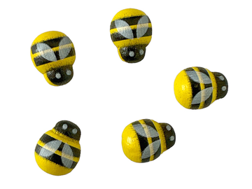 Dřevěné ozdobné mini včely 15mm 5ks