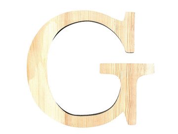 Dřevěné písmeno 11,5cm - G