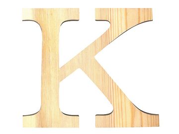 Dřevěné písmeno 11,5cm - K