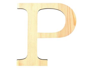 Dřevěné písmeno 11,5cm - P