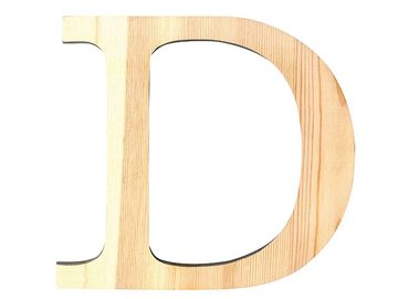Dřevěné písmeno 19cm - D