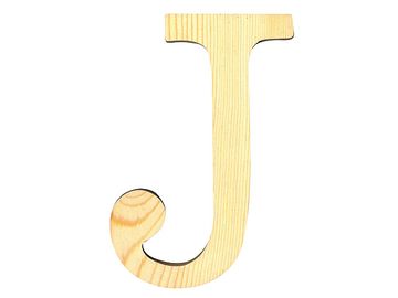 Dřevěné písmeno 19cm - J