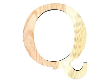 Dřevěné písmeno 19cm - Q