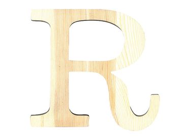 Dřevěné písmeno 19cm - R