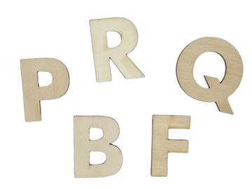 Dřevěné písmeno - B