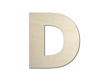 Dřevěné písmeno - D