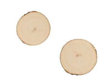 Dřevěné podložky 2ks kulaté 9-10cm - řezané kmeny 2ks
