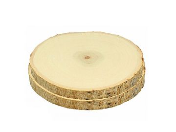 Dřevěné podložky kruhy - řezané kmeny 2ks - 13cm