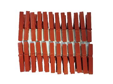 Dřevěné kolíčky 24ks 3cm - červené