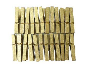 Dřevěné kolíčky 24ks 3cm - zlaté
