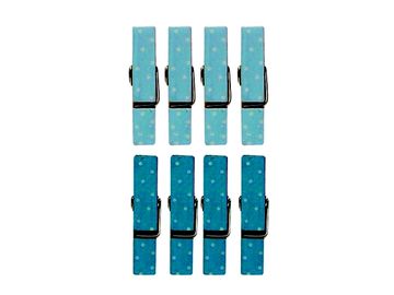 Dřevěné kolíčky 35mm s magnetem - 8ks - modré