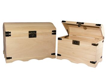 Dřevěné truhly 45 a 37cm