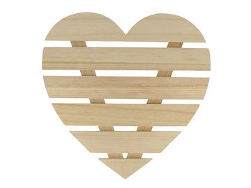 Dřevěné závěsné srdce z desek - 40x40cm