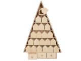 Dřevěný adventní kalendář ARTEMIO - strom se šuplíky a domečky