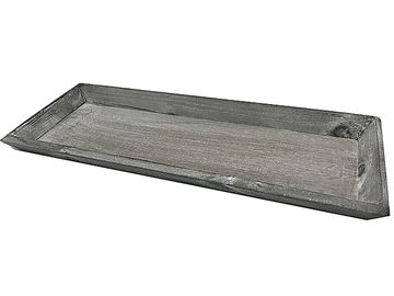 Dřevěný podnos - podložka 39cm - vintage šedý