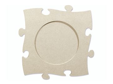 Dřevěný rám puzzle - kruh