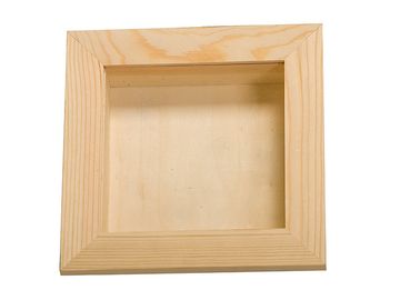 Dřevěný rámeček s plexisklem - 15x15cm