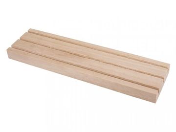 Dřevěný stojan na dýhové výřezy, tabulky, jmenovky - 3 řadový