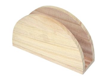 Dřevěný stojan na ubrousky - oblý