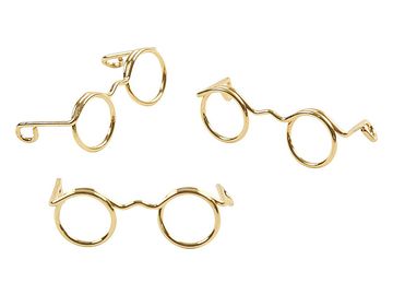 Drátěné brýle zlaté - 2,5 cm