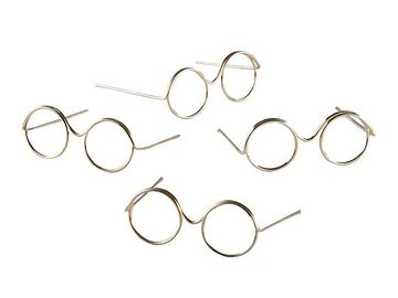 Drátěné brýle zlaté - 3,5 cm