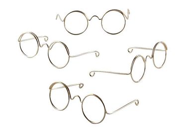 Drátěné brýle zlaté - 5 cm